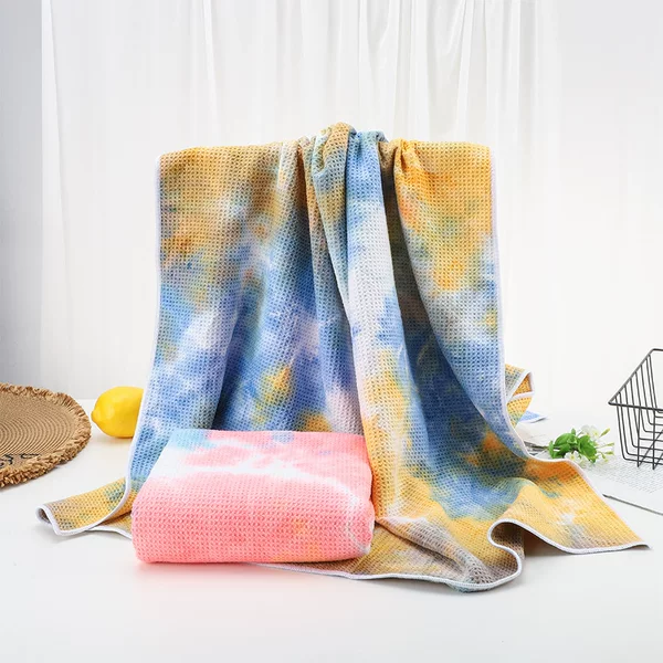 【Beach Towel】Pineapple Plaid Beach Towel Golf Towel Floor Mat Yoga Towel