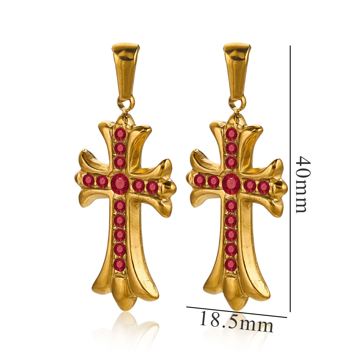 Accesorios de alta calidad de otoño y invierno de acero inoxidable de oro de 18 quilates, collares, colgantes, colgantes de crucifijo