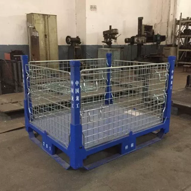 厂家直销可折叠可堆垛汽配专用铁 重型金属框 非标定 制韩版料箱