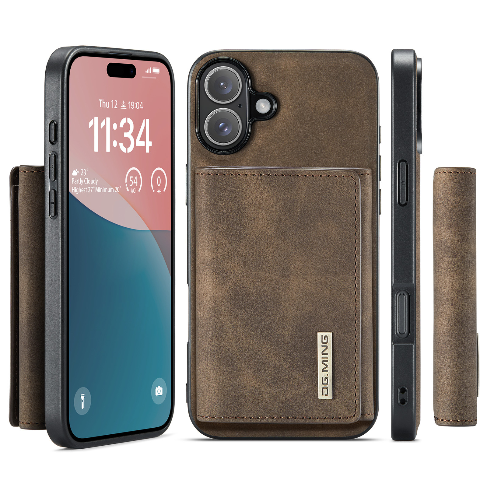 M1 per iPhone11 custodia protettiva magnetica con portafoglio per 11 Pro Max custodia magnetica con portafoglio diviso per telefono_voghion.com