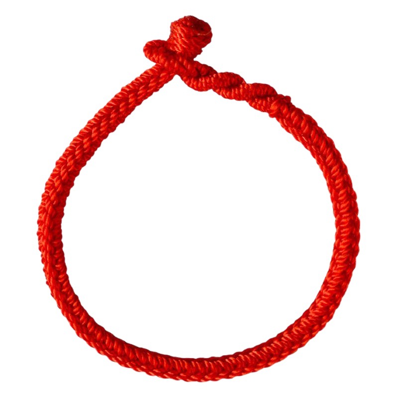 Nudo año de nacimiento de dragón rojo cuerda pulsera rata año amarillo oro suerte cuentas tejida a mano pulsera de cuerda colorida al por mayor