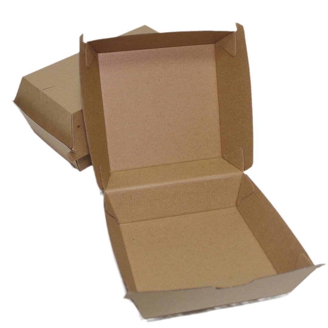 Caja de embalaje kraft para perros calientes fritos, bocadillos personalizados, caja de comida para llevar, caja de hamburguesas onduladas, papel ondulado especial