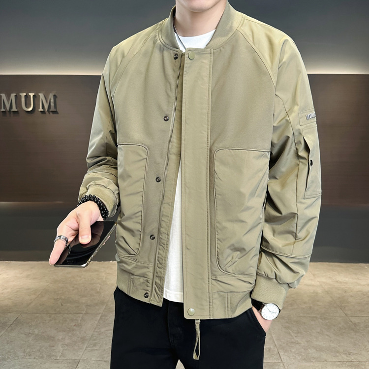 潮流男装外套2025春秋新款男士简约休闲百搭棒球服男款夹克上衣潮|undefined