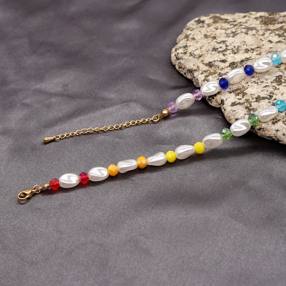 Fashion Irregular Stainless Steel Choker Pearl Stainless Steel Necklaces