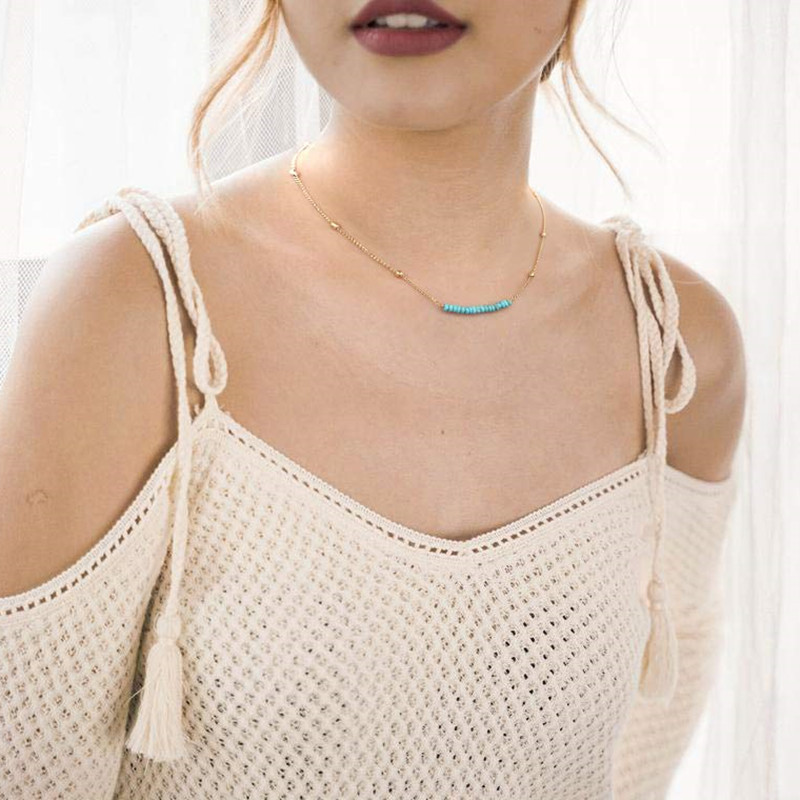 Simple Style Geometric Copper Necklace Beaded Copper Necklaces