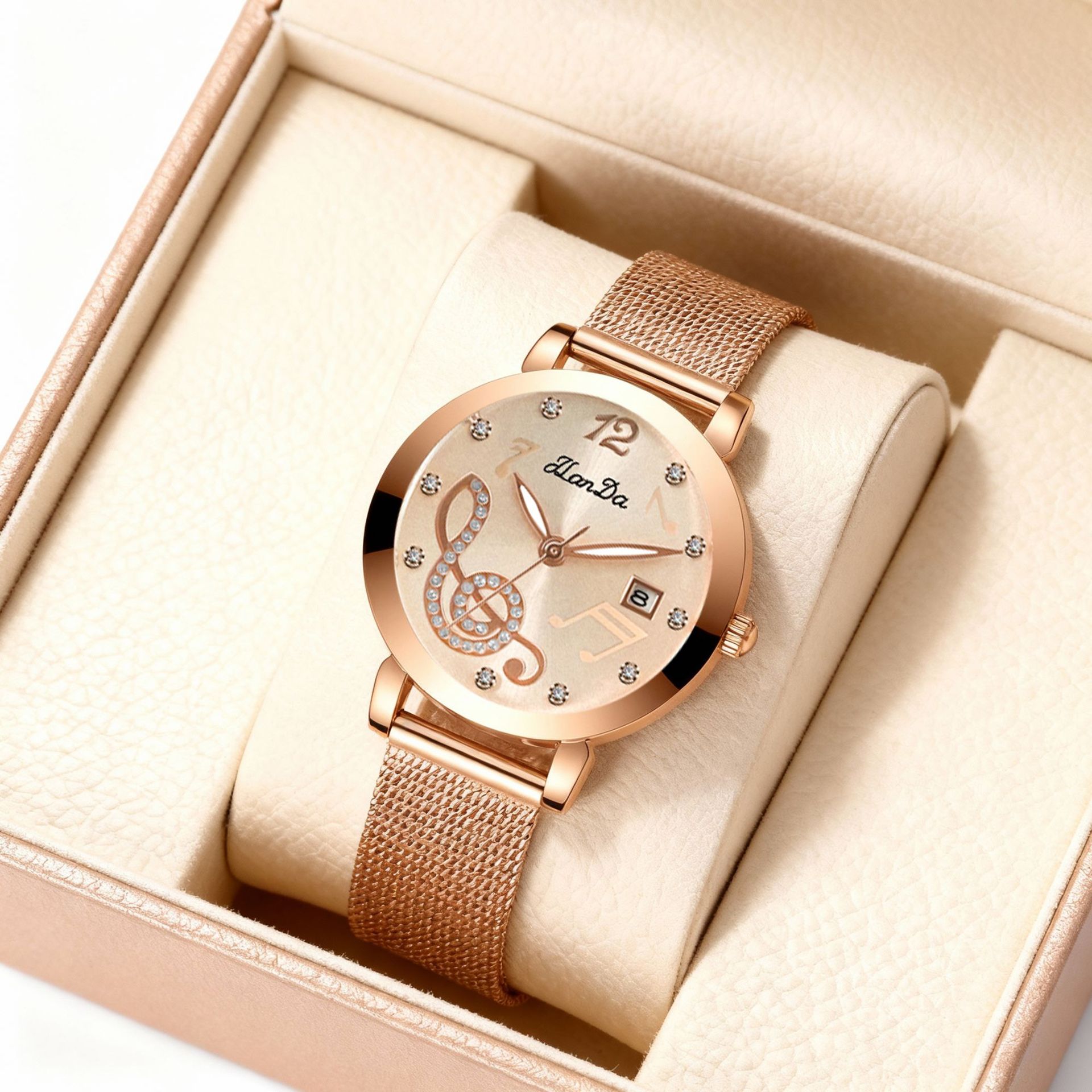 Jlanda Women's Watch Waterproof Quartz Watch with Musical Note Decoration Fashion Niche Watch for Women Distribution and Dropshipping