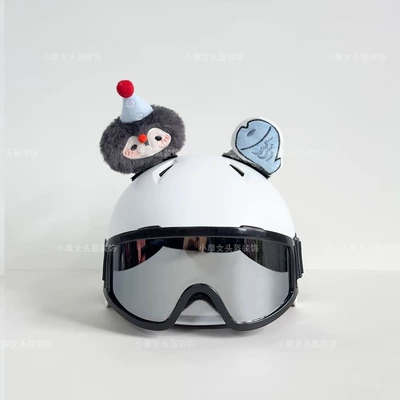 Super cute and adorable Motosiklet dəbilqələri - excluding-helmet-and-goggles-penguin-little-fish