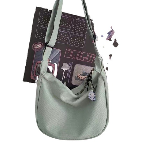  Autumn/Winter New Daily Wear Matching Candy Color Women's Single Shoulder Bag Student Daily Canvas Dumpling Cross Body Bag