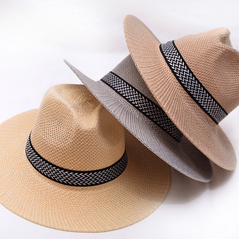 Middle-Aged and Elderly Men's Summer Sunshade Straw Hats, Middle-Aged Men's Hats, Sun Protection Hats, Elderly Sun Hats, Dad Hats