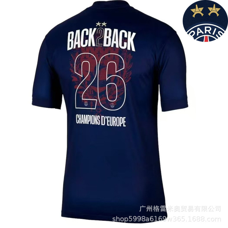 24252627 Champions League Psg Series Jerseys Fan Version 10 Dembélé 14 Doué 19 Lee Kang-In Hakimi