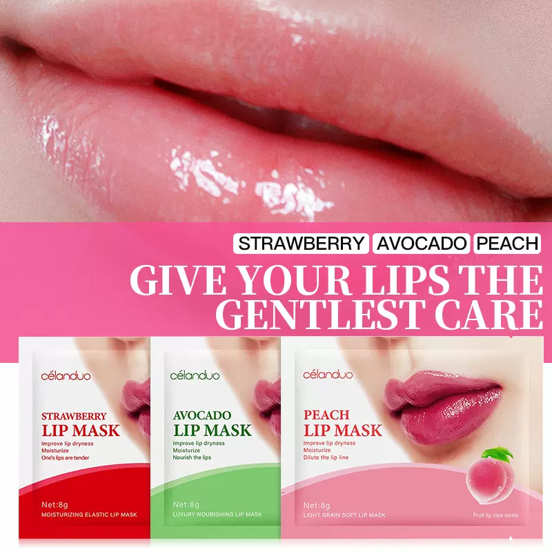 celanduo草莓牛油果英文唇膜Lip membrane保湿补水跨境外贸厂家批