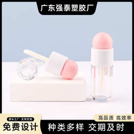 爆品新款l透明唇彩管唇釉空瓶大毛头新管唇油唇蜜DIY管彩装包材