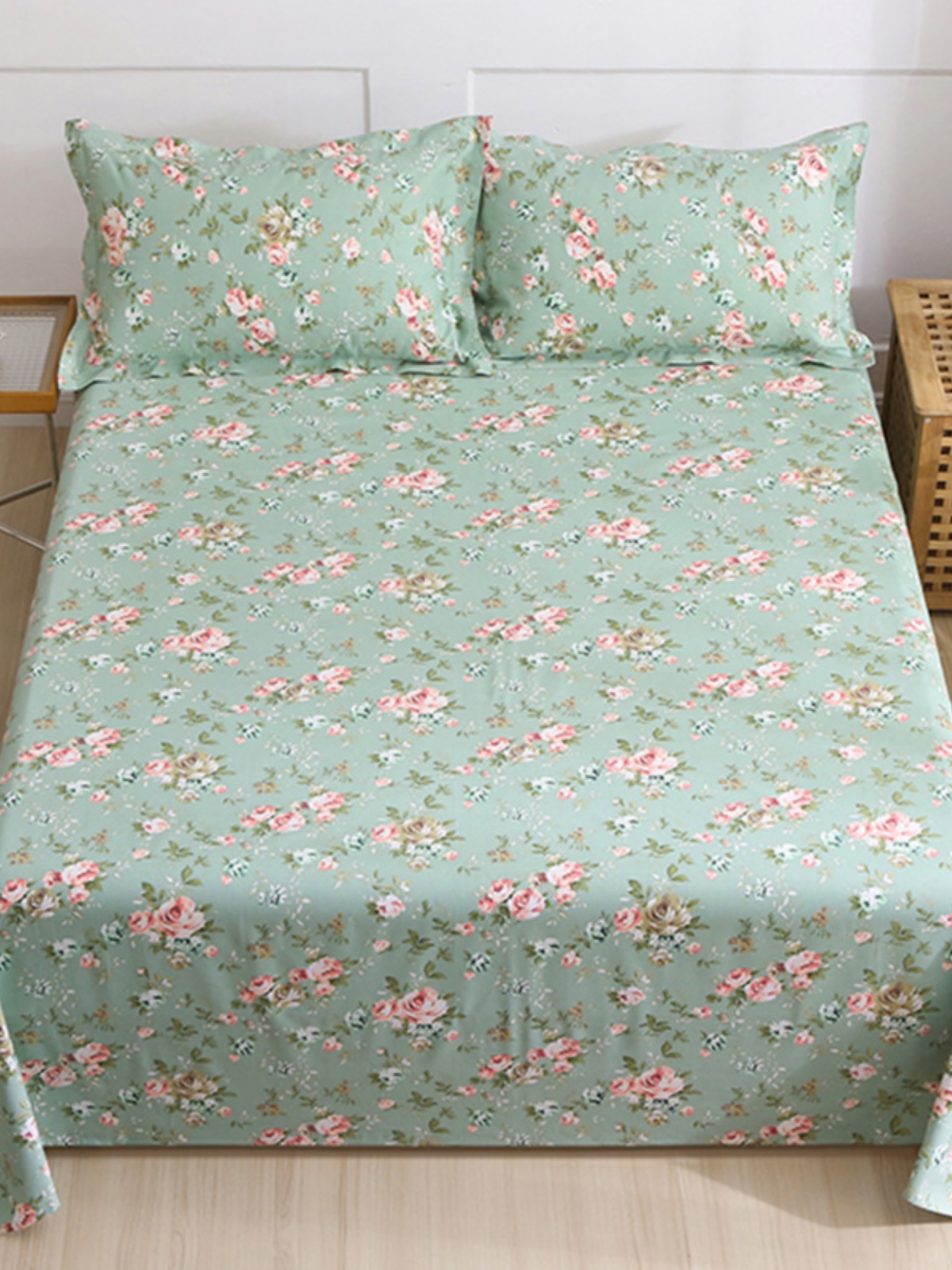 ✅田园碎花纯棉老粗布床单细帆布枕套床炕定 制空调四季布床