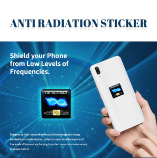 Amazon's new silicone anti-radiation energy phone sticker 28*28mm negative ion laser mini signal patch