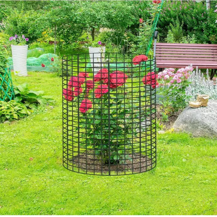 跨境定制植物树干保护器园艺工具保护罩包塑金属铁丝网镀锌浸塑