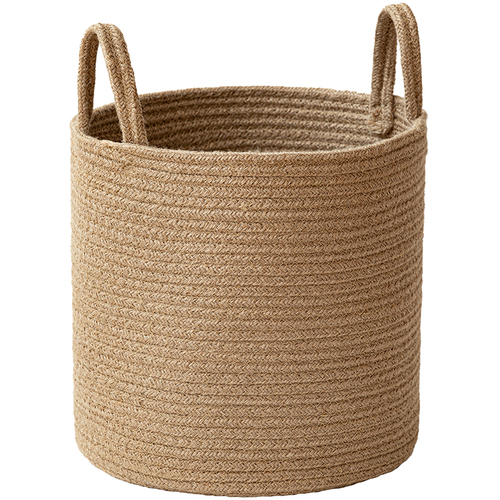 Hand-woven jute basket, dirty clothes hamper, laundry storage basket, dirty clothes bin, carry-on clothing toy storage bin
