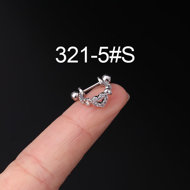 20g de acero inoxidable fina varilla piercing pendientes creativo hueso del oído uñas populares de Europa y América del tornillo bola de la torsión espárragos solo