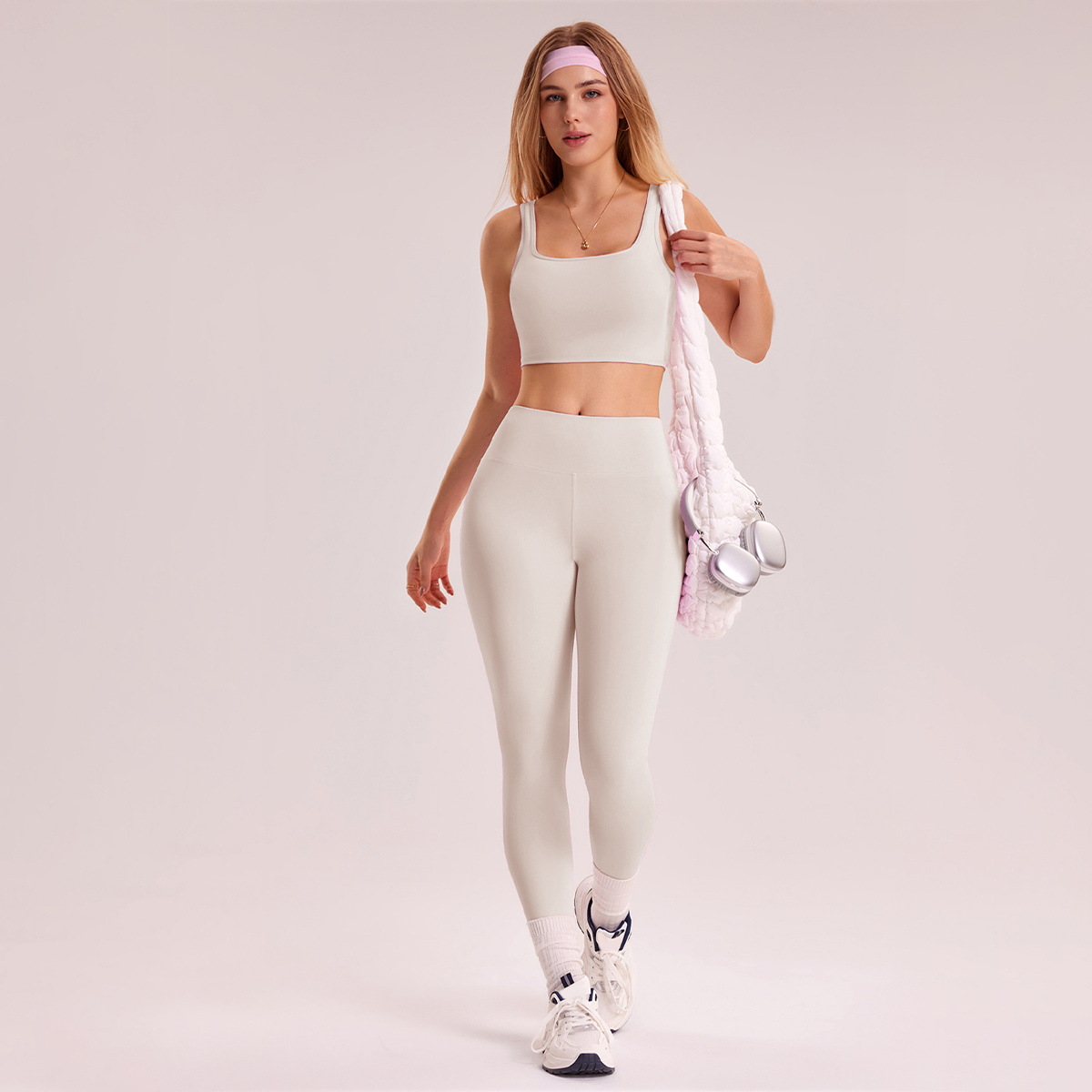 Europa y los Estados Unidos abrasión apretado ropa interior de yoga pantalones set de invierno al aire libre running set de mujeres