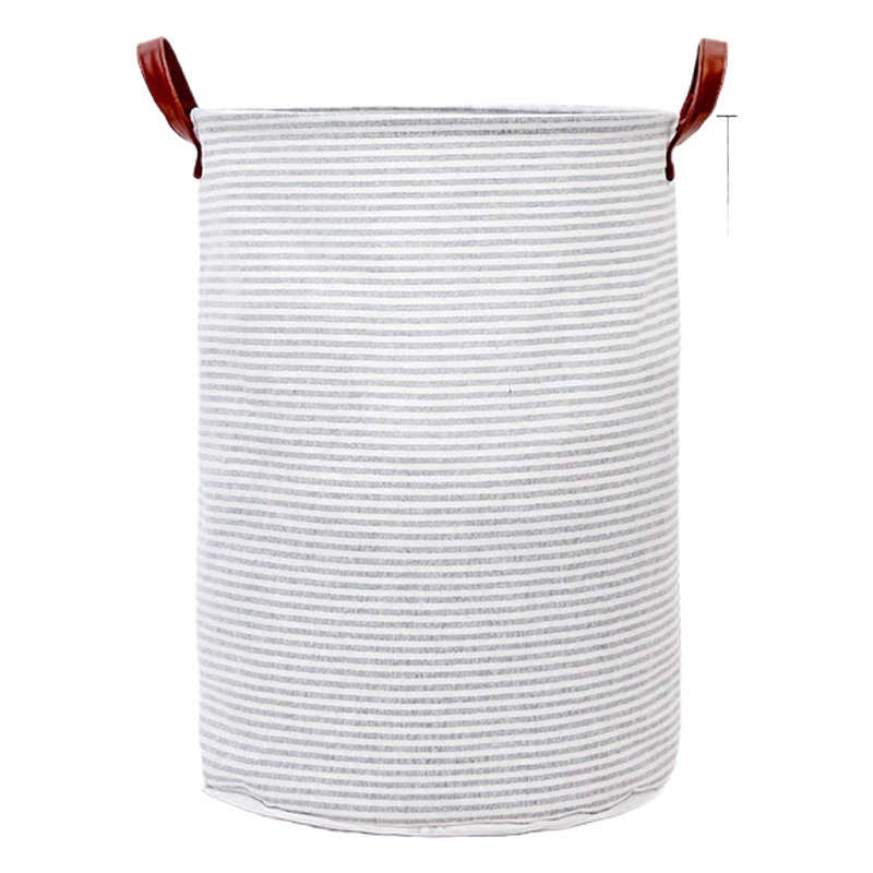 Cesta de lavandería de tela a rayas cesta de la ropa cesta de almacenamiento de juguete plegable baño Cubo de lavandería cesta de la lavandería