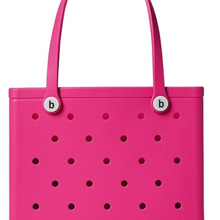 Trendy Korean-style DIY accessory EVA beach bag, large-capacity waterproof perforated bag, fashionable handbag