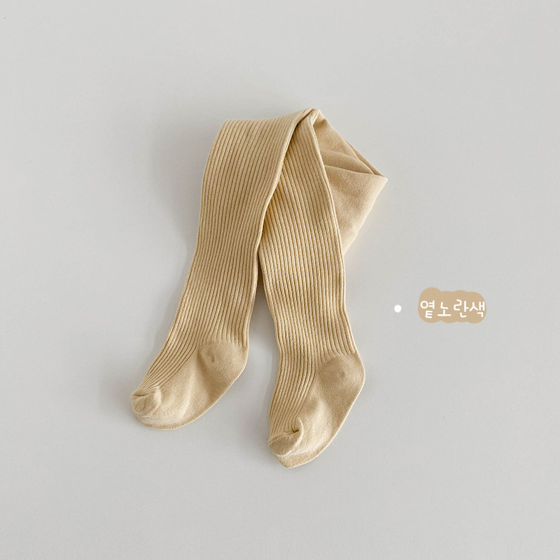 1385 pantimedias para niños al por mayor de Primavera de color sólido de doble aguja de los niños leggings de algodón tira de los NIÑOS Calcetines de baile