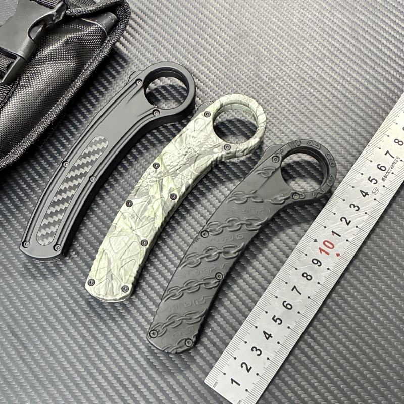 跨境热销微技术OTF碳纤贴片锌合金手柄EDC户外工具配件爪子小刀鞘