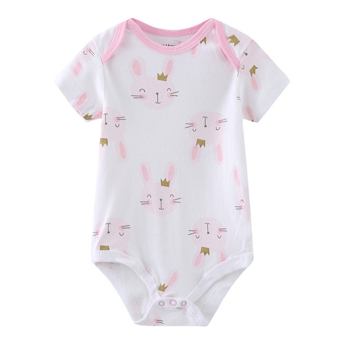 Baby wrap clothes, short-sleeved triangle jumpsuit, newborn type A clothes, pure cotton romper, one piece drop shipping