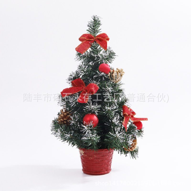 Navidad árbol decoración fábrica directa mini árbol artificial decoraciones familia Navidad regalos 20cm