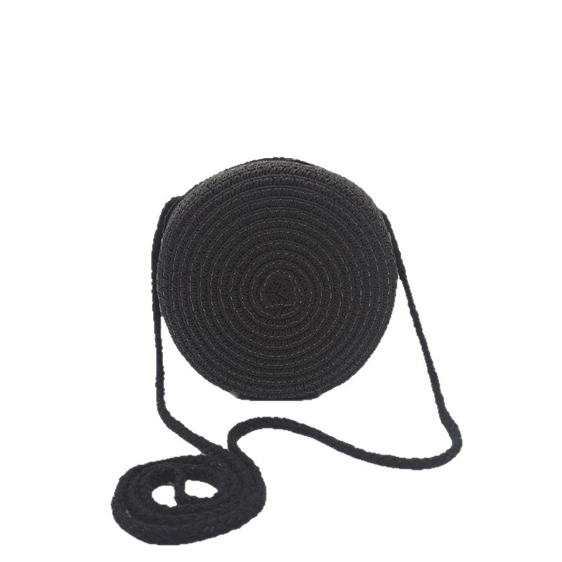 Bolso de teléfono móvil de mensajero tejido a mano negro transpirable lindo estampado elefante patrón HD monedero pequeño