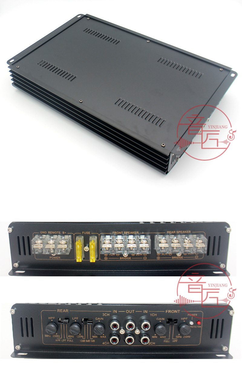 Direct selling 12v 4 channel car power amplifier subwoofer high power AB80.4 stereo amplifier 5800W