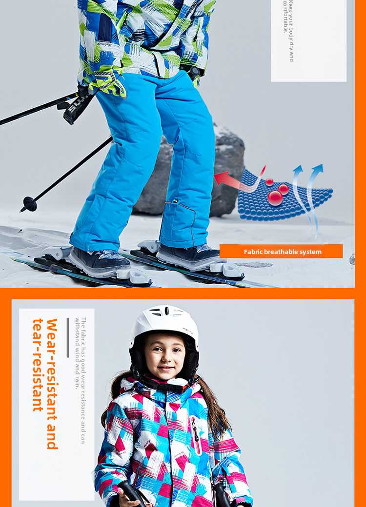 Giacca da sci per bambini impermeabile calda imbottita_voghion.com