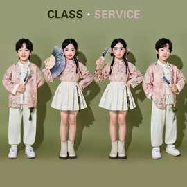 儿童啦啦队演出服小学生运动会开幕式服装中国风班服幼儿园合唱服
