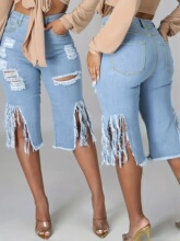 X 71323 Distressed frayed cargo capris �ƶ������п��¿�ŷ��
