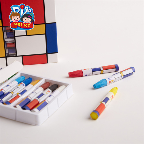 Children's painting 12-color oil pastel set children's art supplies crayon color pencil watercolor pen set wholesale