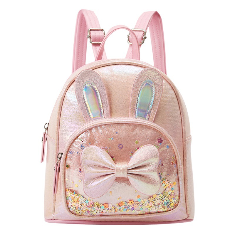 New Sequin Rabbit Children's Backpack Cute Backpack Fashion Personality Trendy Bow Travel School Bag