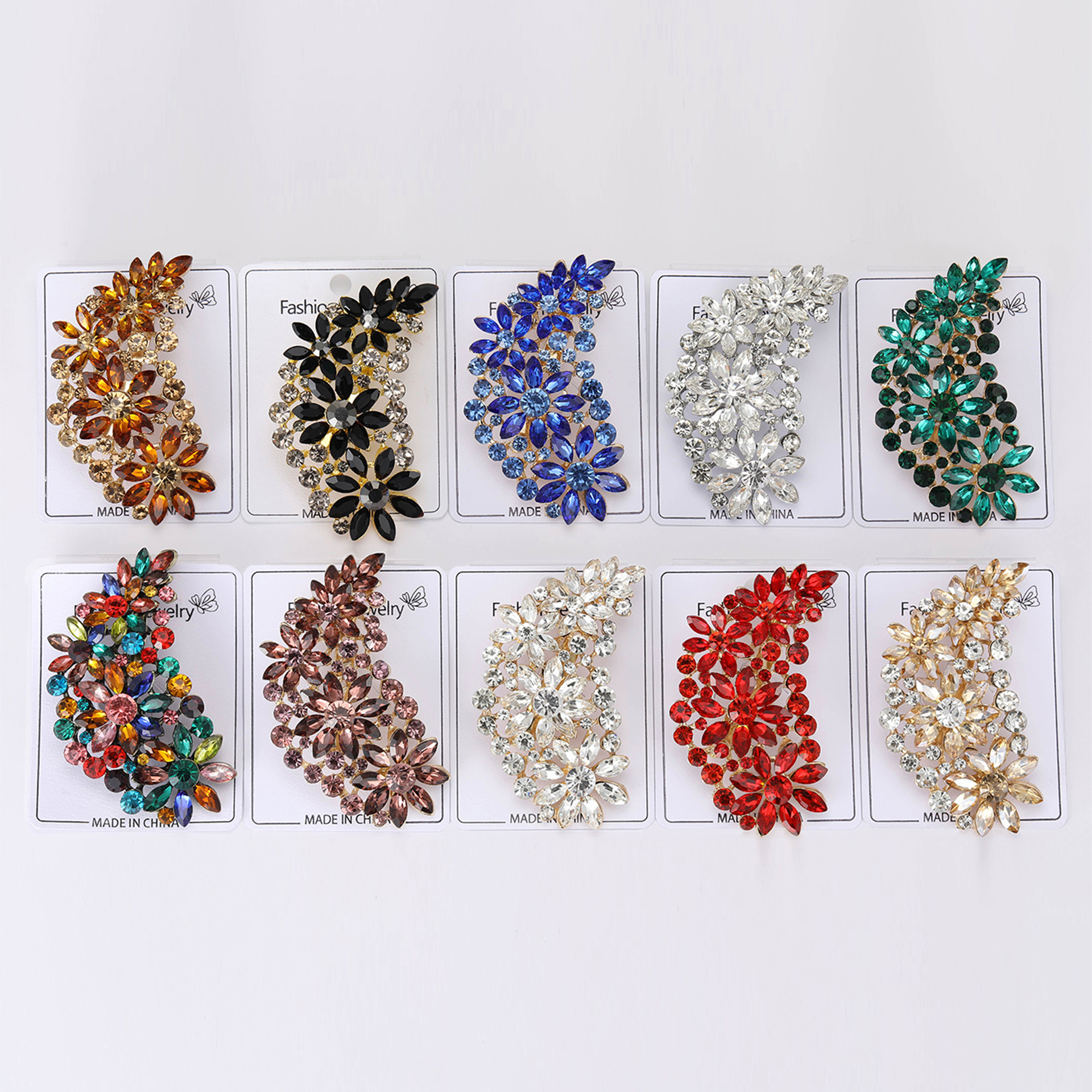31g Weight Rhinestones Inlay Material Brooches Classification Holiday Occasion Alloy Material Flower Pattern Women's Gender Inlay Design Elegant Style Elegant Pin Flower Alloy Inlay Rhinestones Women's Brooches 无
