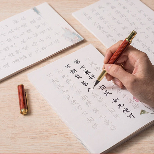 Soft pen, fountain pen style calligraphy brush, small regular script, can be refilled with ink, fountain pen, sutra copying, calligraphy, beautiful brush, can be engraved with logo