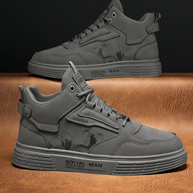 2025新款秋季工装靴马丁鞋高帮工地休闲鞋子潮流男士百搭中帮板鞋