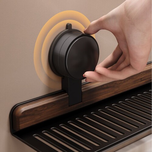 Walnut suction cup faucet storage rack bathroom without punching wall hang bathroom wash basin sink storage rack