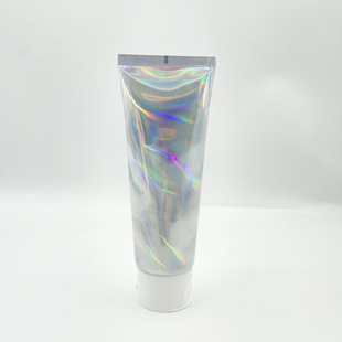 Wholesale Production of 100ml Silver Colorful Brushed Aluminum Plastic Tube Abl Laminated High-Gloss Aluminized Full Plastic Pbl Composite Soft