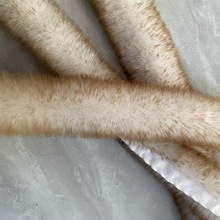 厂家新款双色咖啡尖仿獭兔毛条人造毛仿皮条皮草条花边辅料旗袍汉