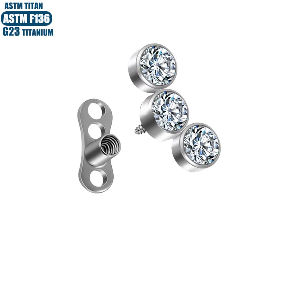 Labret stud lip piercing jewelry styling detail