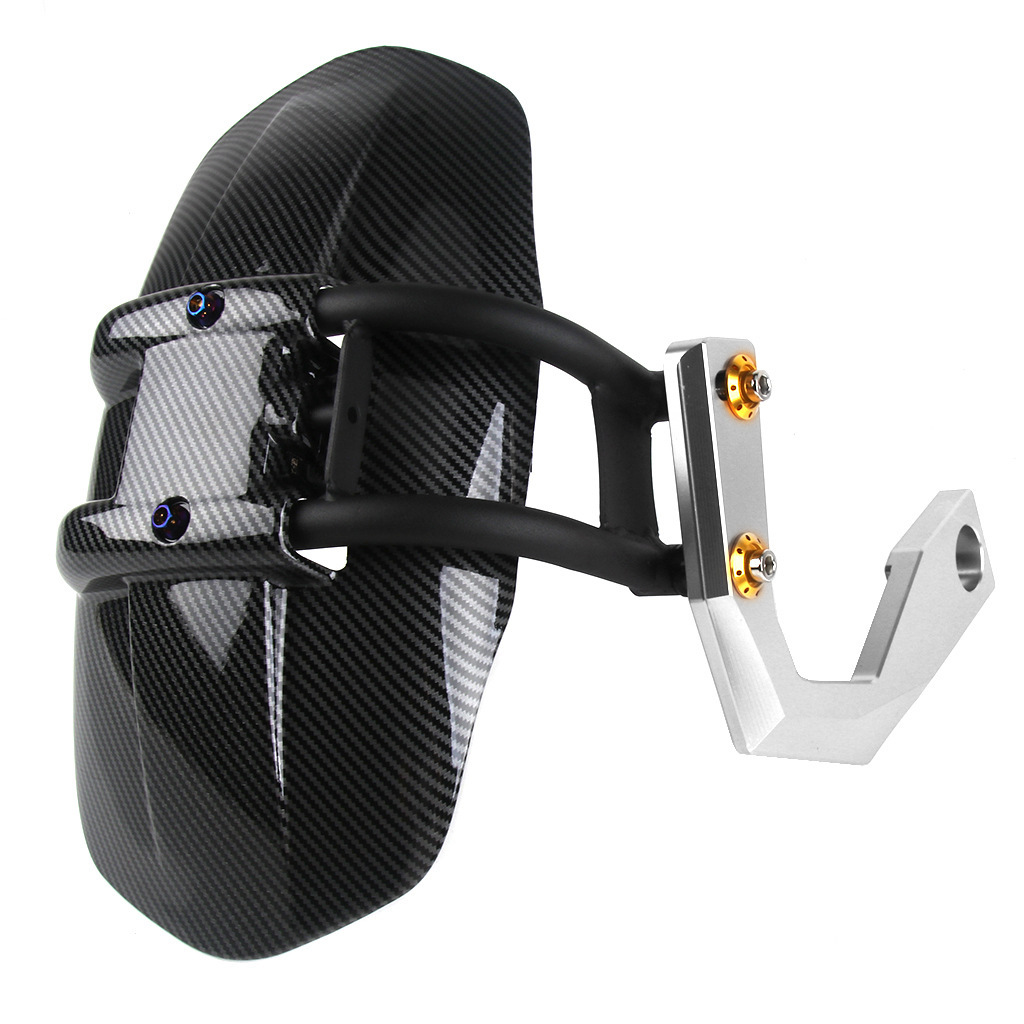 Aplicable Guangyang AK550 motocicleta Fender CNC aleación de aluminio fibra de carbono Impresión de transferencia de agua de plástico guardabarros de la rueda trasera