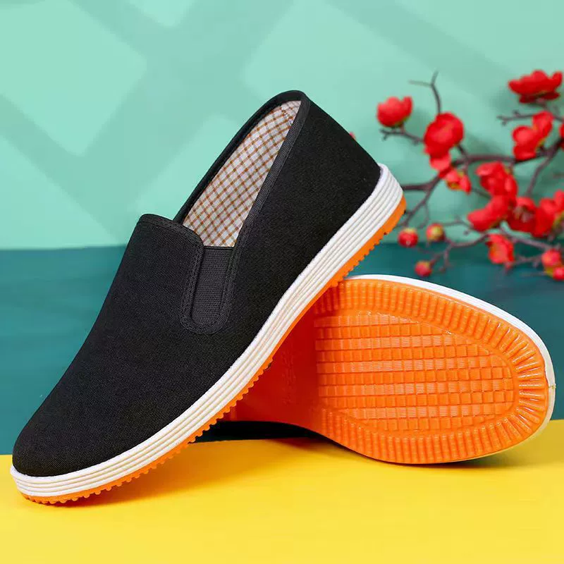 Оптовая продажа тканая обувь старая пекинская тканая обувь мужская весна лето противоскользящая и неприятный запах дышащая повседневная работа