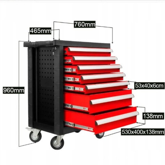 Los fabricantes suministran y reparan grandes gabinetes móviles de servicio pesado, reparación y mantenimiento de automóviles, cajón grueso, carro de herramientas con poleas