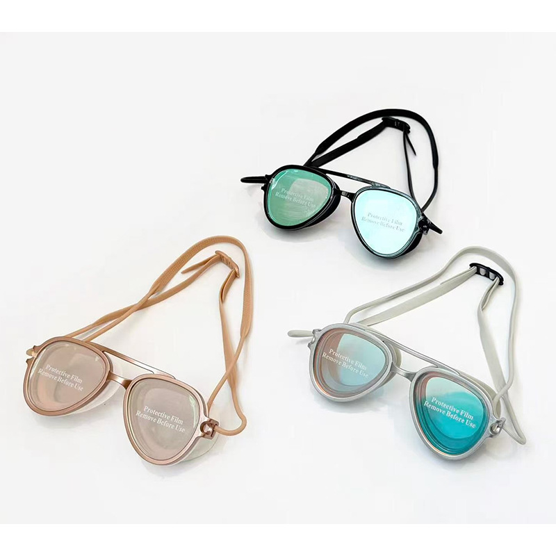 New Style Swimming Goggles, High-Definition Waterproof and Anti-Fog, Large-Frame Professional Training Electroplated Swimming Goggles for Men and Women