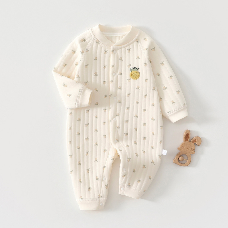 婴幼儿衣服春秋冬款三层保暖夹棉外出家居服宝宝内搭爬服安阳童装|undefined