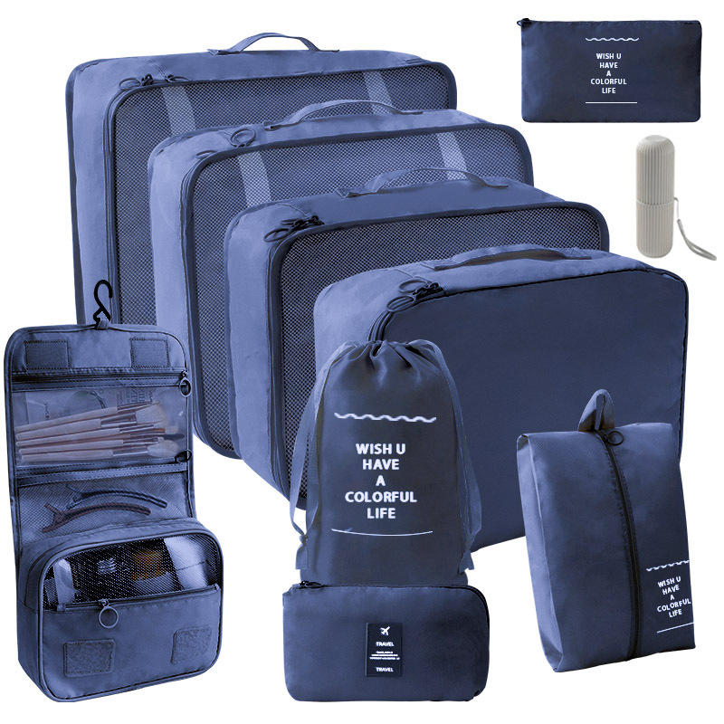 네이비 10 종 세트 [7 종 세트 + 후크 백 + 디지털 백 + 워시 컵]