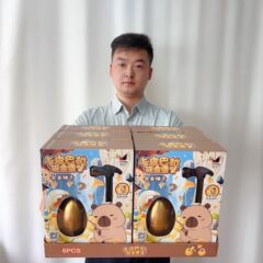 金卵を割るカピバラ ブラインドボックス おもちゃ 子供用抽選 小学生賞品 飾り 教育機関 ポイントギフト