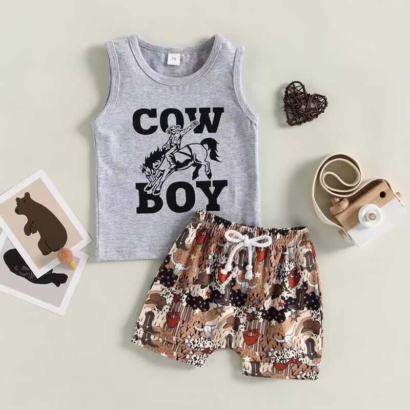 Casual Animal Cartoon Cotton Boys Clothing Sets display picture 4